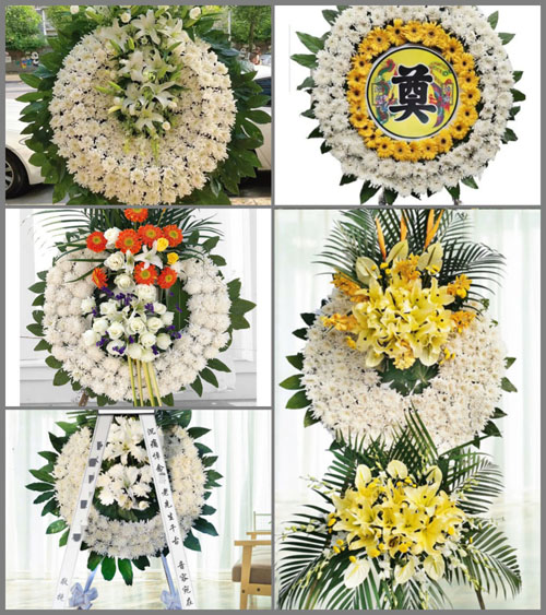 河南南阳镇平县侯集镇易营村花圈速递